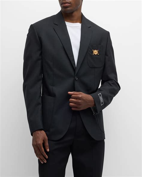 Versace Men's Medusa Canvas Suit Jacket 